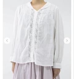 ⭐︎美品nest Robe ネストローブリネンレースセーラーカラーブラウス