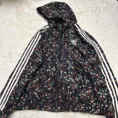 アディダス 希少 ウィンドブレーカー ナイロン パーカー adidas 花柄 