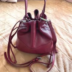本革 巾着バッグ 2wayのサムネイル