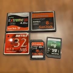 コンパクトフラッシュカードセット 4GB/8GB/SDカード16GB/32MBのサムネイル