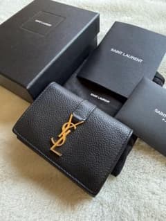 SAINT LAURENT ブラック三つ折り財布のサムネイル