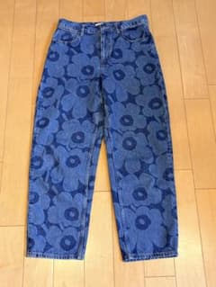 marimekko ウニッコ マリデニム フラワー デニムパンツ 28 - メルカリ