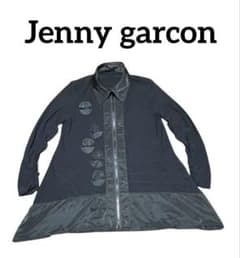 Jenny garcon異素材MIXモチーフ付Aラインブルゾンパワーネット - メルカリ