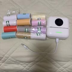 ミニプリンター Bluetooth ラベル ステッカー ロール13本 USB充電のサムネイル