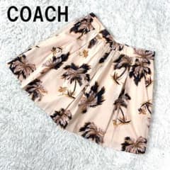 COACH コーチ フレアスカート ピンク コットン100％ 0 B4091 - メルカリ