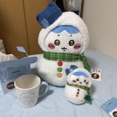 ちいかわ　ハチワレ　雪だるま ぬいぐるみ マスコット 3種のサムネイル