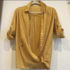 秋服 カシュクールにもなるシャツ ロールアップ 7分袖のサムネイル