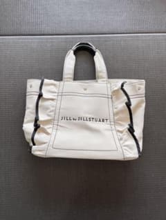 jill by jillstuart フリルトートバッグ ホワイト 大 帆布のサムネイル