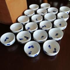 京焼 平安 染付向付 20客 11.3cm 昭和初期 - メルカリ