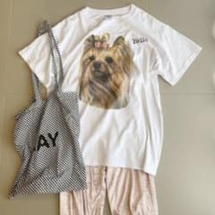 vintage プリントtシャツ　アニマル　犬　dog ヨークシャテリアのサムネイル