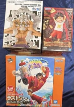 ワンピース フィギュア 3体セット A B ラストワン 未開封】ワンピース ルフィ3体セット ラストワン - メルカリ