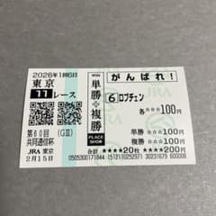 2026年 第60回 共同通信杯 ロブチェン 現地応援馬券 - メルカリ