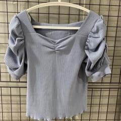 abc une face 上品なお嬢さん☆バックリボンふんわりギャザーカットソーのサムネイル
