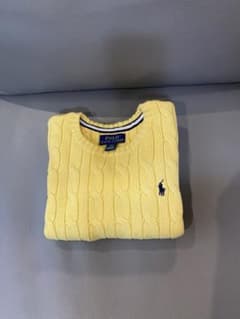 Polo Ralph Lauren イエロー ケーブルニットセーター 95のサムネイル