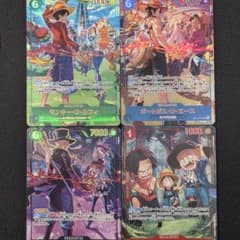 ワンピース english 3rd 3周年記念 ルフィ エース サボ 4枚セット