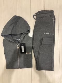 BALR. ダークグレー ヘザー フルジップ フーディーとパンツセット XSのサムネイル