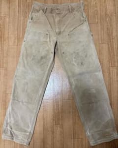 90s USA製 星タグ カーハート ダブルニー W36 フェード ブラウン 90s USA製 星タグ カーハート ダブルニー W36 フェード ブラウン