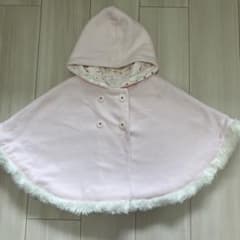 ベビーポンチョ ピンク ファー付きのサムネイル
