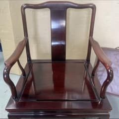 唐木家具 ダイニングチェア アームチェア 高級 花梨材 無垢 中国美術