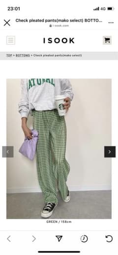 Check pleated pants / チェックプリーツパンツのサムネイル
