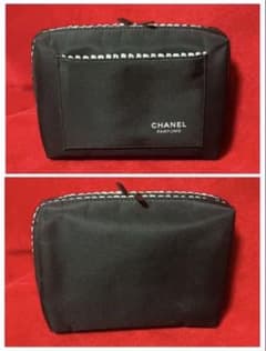 [CHANEL PARFUMS]ノベルティ ブラックポーチ　ジェンダーフリー CHANEL PARFUMS]ノベルティ ブラックポーチ ジェンダーフリー - メルカリ