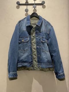 sacai × Levi's sizeMリバーシブル MA-1 デニムジャケット - メルカリ