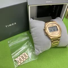 稼働品【TIMEX】タイメックス Q80 コンチネンタル ゴールド 腕時計