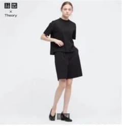 UNIQLO theory エアリズムコットン　モックネックTシャツ　新品　Sのサムネイル