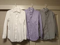 ユニクロ　GU ドレスシャツ 3枚セット サイズS スリムフィット　ノンアイロンのサムネイル