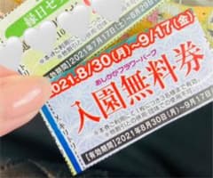 あしかがフラワーパーク　入園無料券　割引券のサムネイル