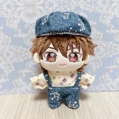 あんスタ　いつぬい　ぬい服　サロペット　ベレー帽　グリーン・ネイビーチェック あんスタ いつぬい ぬい服 サロペット ベレー帽 ネイビー・グリーン