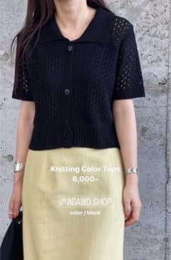 【定価8800円】agawd ニットカラートップスのサムネイル
