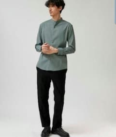 ラチネプレミアムバンドカラーシャツのサムネイル