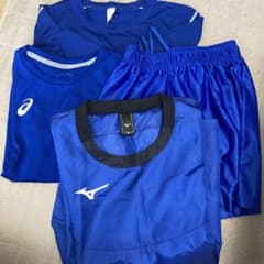 サッカーウェア４点セット 青140cm〜160cmのサムネイル