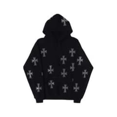 BLACK RHINESTONE PULLOVER HOODIEのサムネイル