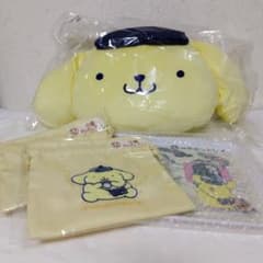 サンリオ当たりくじ　ポムポムプリン　ぬいぐるみバッグ＆巾着＆メラミントレイのサムネイル