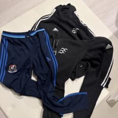 横浜F・マリノス adidas ジャージ上下セット ブラック ネイビー - メルカリ