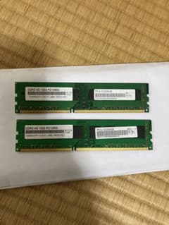 デスクトップ用メモリ4GB 2枚組 合計8GB DDR3 PC3 1333のサムネイル