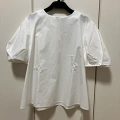 新品未使用※MIDIUMISOLID 半袖バルーンスリーブシャツ ホワイト - メルカリ