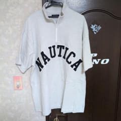 NAUTICA ハーフジップ スウェット 半袖 ライトグレーのサムネイル