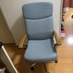 浜本工芸　レザーハイバックデスクチェア、回転　キャスターのサムネイル