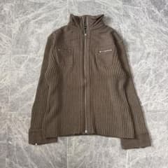 00s rib gimmick cardigan y2k 亜熱帯　リブ　カーデ