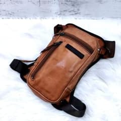 クシタニ KUSHITANI K-3578 2WAY レッグバッグ 本革 レザー - メルカリ