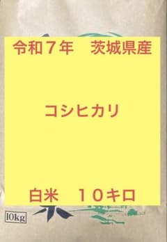 令和７年　茨城県産コシヒカリ　白米10㎏のサムネイル