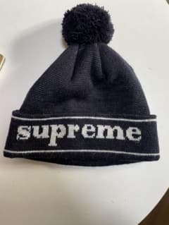 supreme ネイビー ニット帽 ポンポン付きのサムネイル
