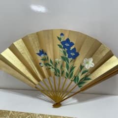 最高級】京都 十松屋福井 舞扇子 飾扇 桐箱付 未使用 扇掛板おまけ 