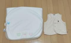 MIKI HOUSE ベビー用ベストとおくるみ　ブランケットセット