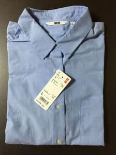（新品・未使用）　UNIQLO エクストラファイン　コットンシャツ（長袖）　Lのサムネイル