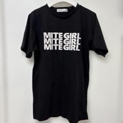 mite ノベルティTシャツ MITE GIRL プリント ブラック Tシャツのサムネイル