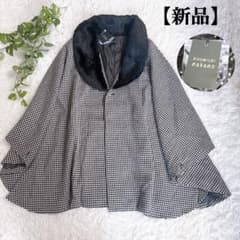 【新品】hiromichi nakano ポンチョ　着物コート　 千鳥格子　総柄 新品】hiromichi nakano ポンチョ 着物コート 千鳥格子 総柄 - メルカリ